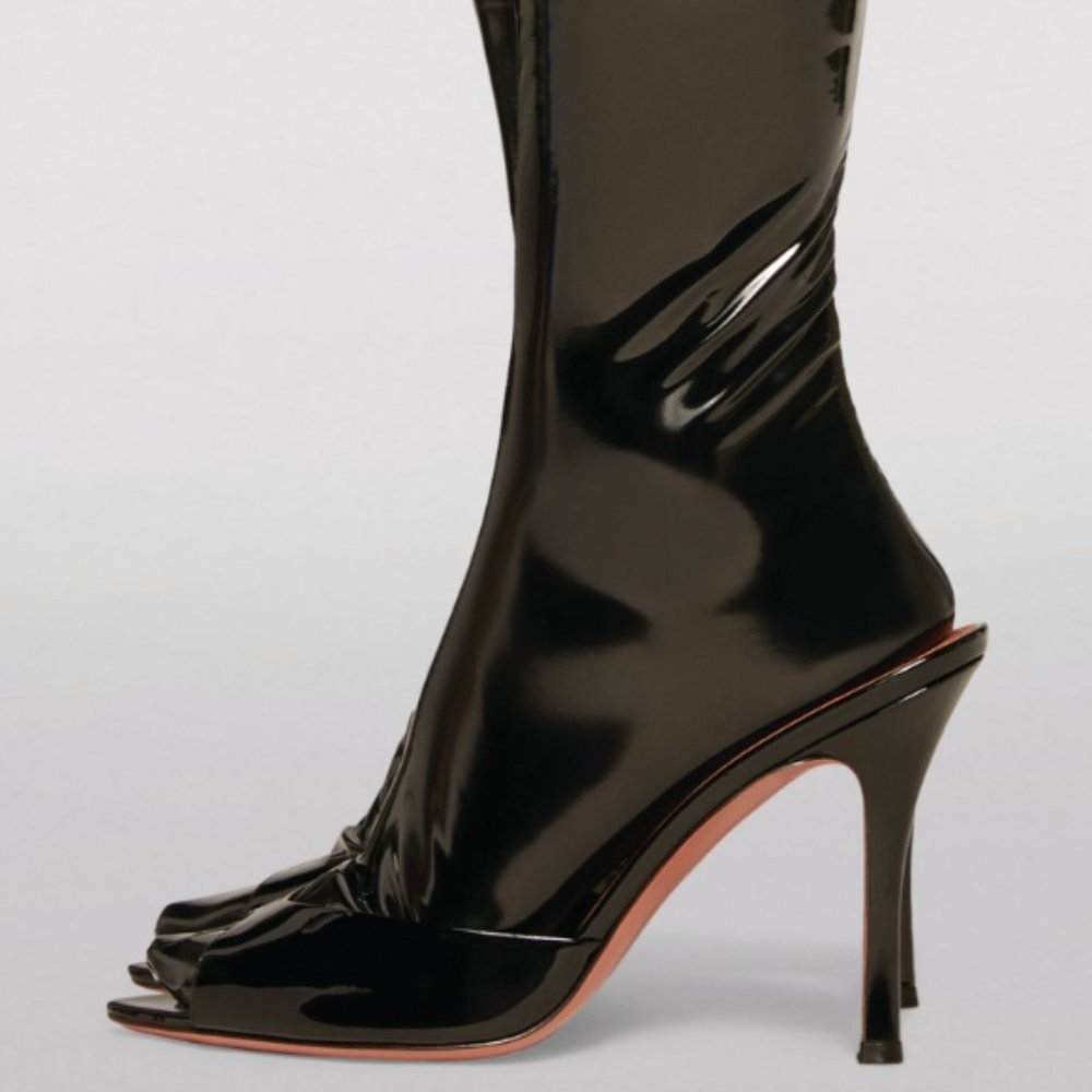 Wolford Amina Muaddi Latex Short Sock Size S US Shoe 5 - 8 New Unworn